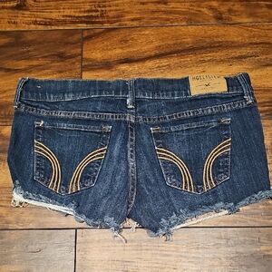Hollister Women's Dark Blue Jean Shorts